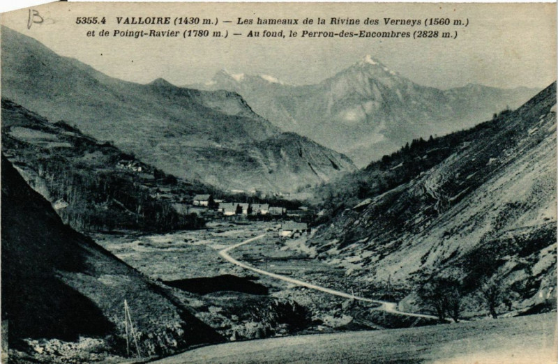 Carte postale ancienne Valloire (1430 m) - Les hameaux de la Rivine des Verneys à Valloire