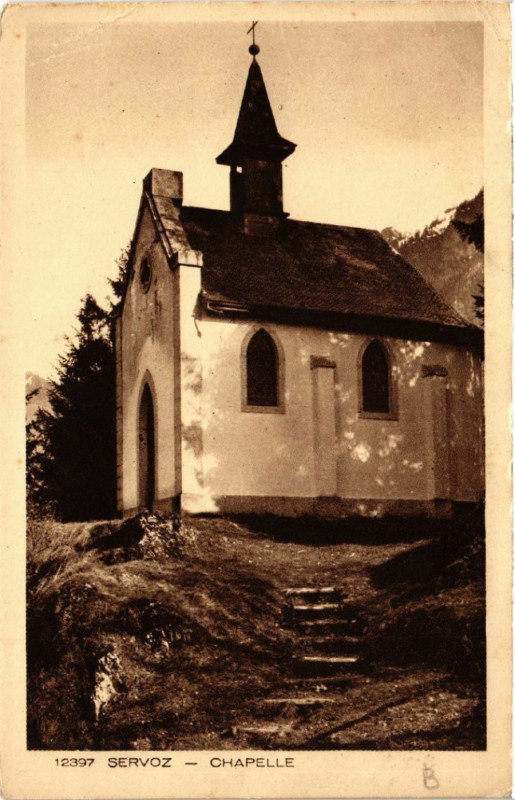 Carte postale ancienne Servoz - Chapelle