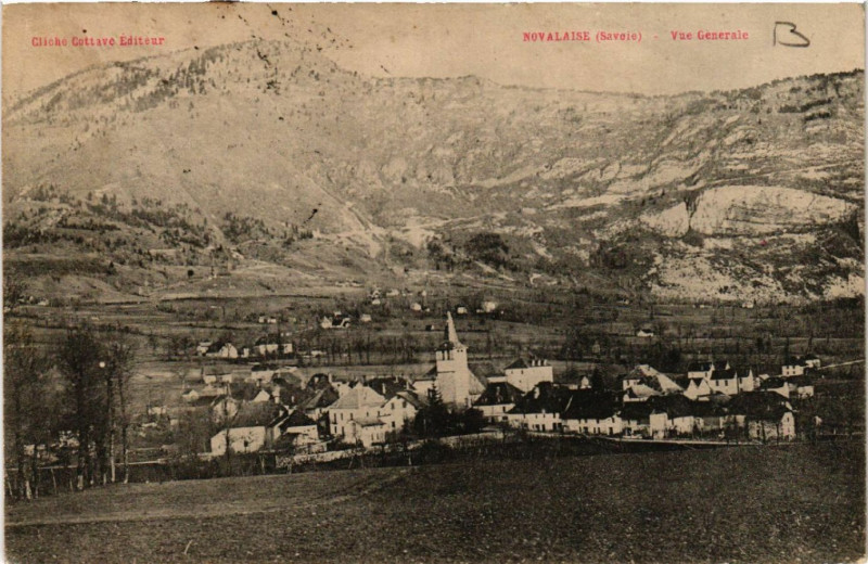 Carte postale ancienne Novalaise - Vue générale à Novalaise