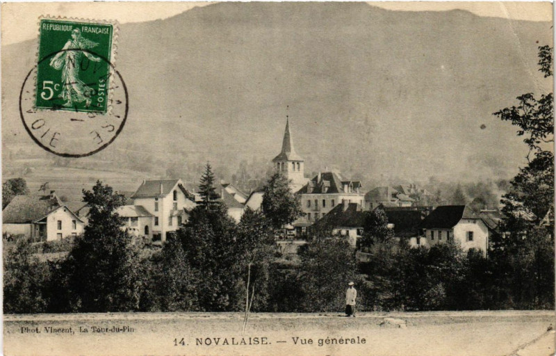 Carte postale ancienne Novalaise - Vue générale à Novalaise
