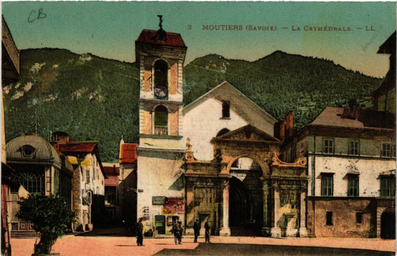 Carte postale ancienne Moutiers - La Cathedrale à Moûtiers
