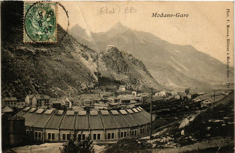 Carte postale ancienne Modane-Gare à Modane