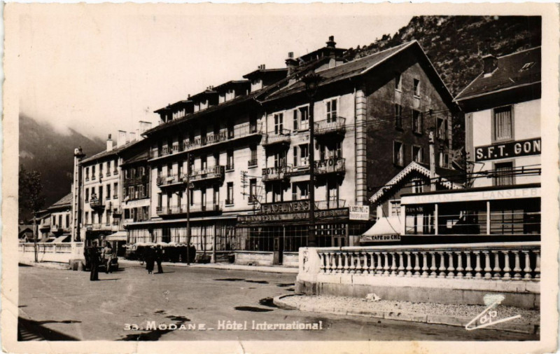 Carte postale ancienne Modane - Hotel International à Modane