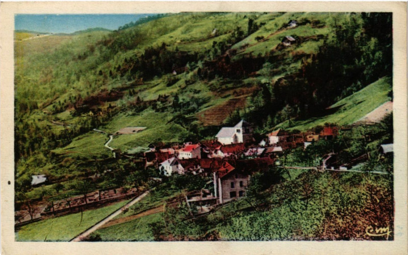 Carte postale ancienne Queige - Vue générale à Queige