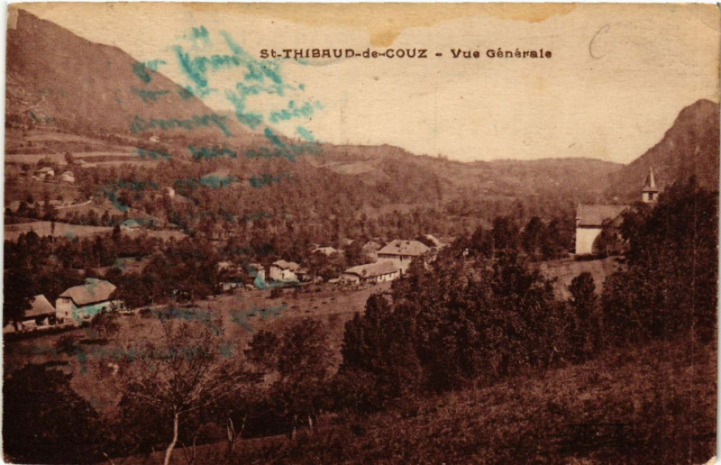 Carte postale ancienne Saint-Thibaud-de-Couz - Vue générale à Saint-Thibaud-de-Couz