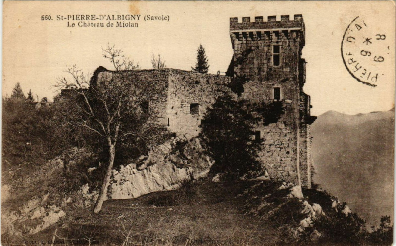 Carte postale ancienne Saint-Pierre-d'Albigny - Le Chateau de Miolan à Saint-Pierre-d'Albigny