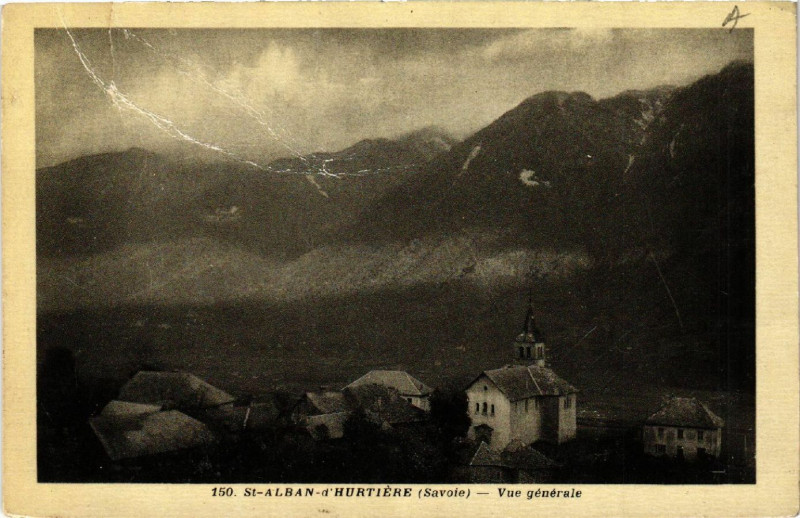 Carte postale ancienne Saint-Alban-d'Hurtiere - Vue générale
