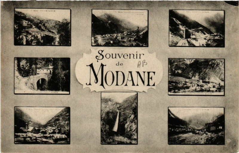 Carte postale ancienne Souvenir de Modane à Modane