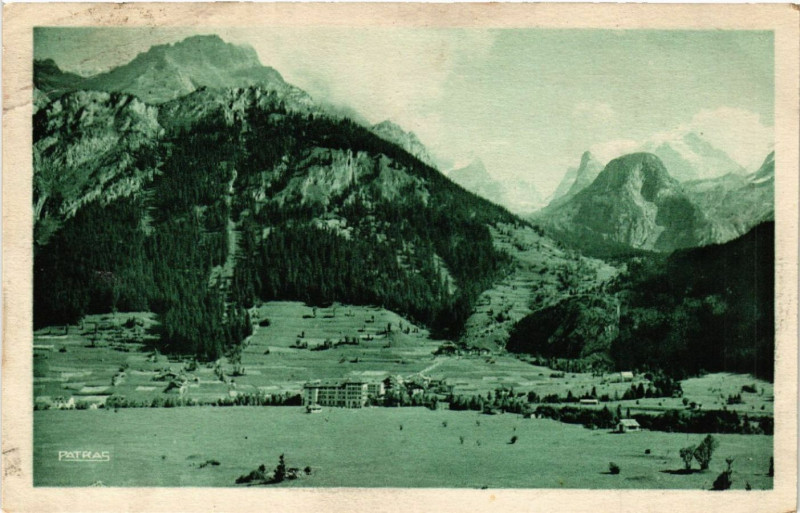 Carte postale ancienne Pralognan-la-Vanoise - Vue générale - Le Plan-Col à Pralognan-la-Vanoise