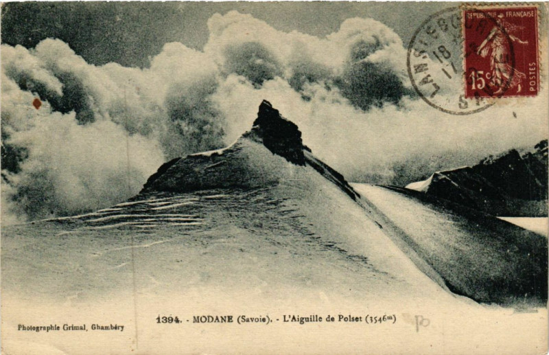 Carte postale ancienne Modane - L'Aiguille de Poiser (3546 m) à Modane