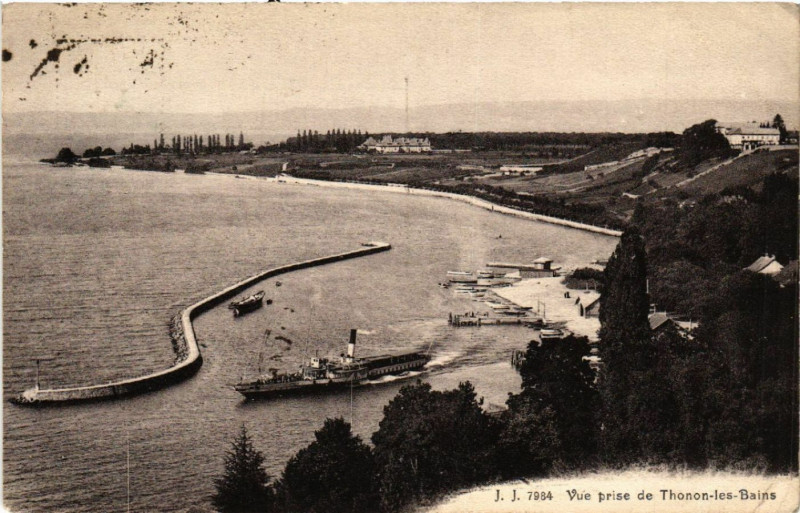 Carte postale ancienne Vue prise de Thonon-les-Bains