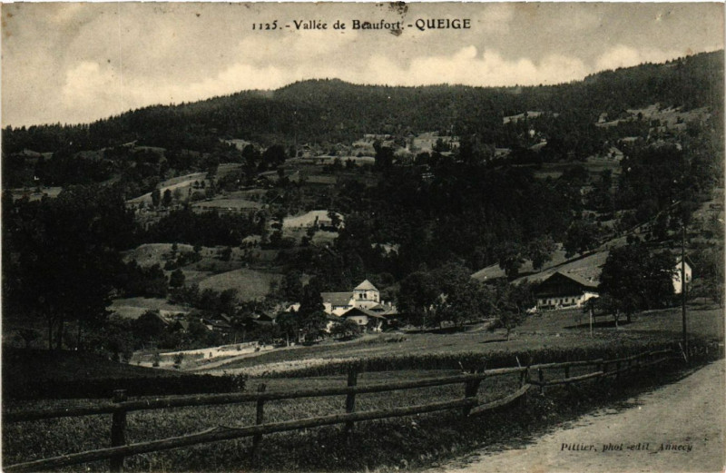 Carte postale ancienne Vallée de Beaufort - Queige à Beaufort
