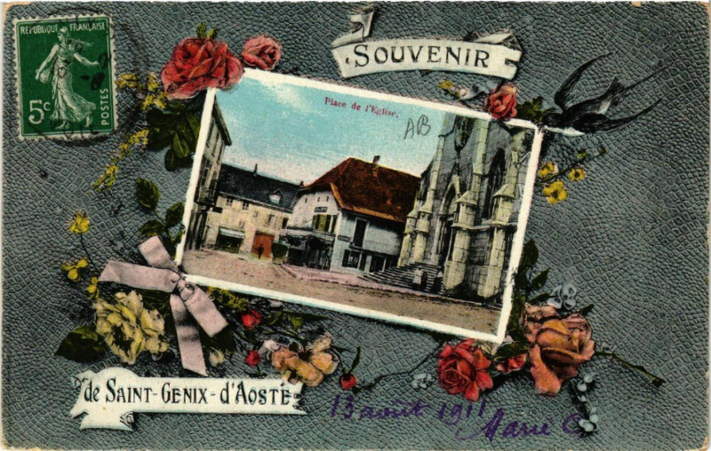 Carte postale ancienne Souvenir de Saint-Genix-d'Aoste