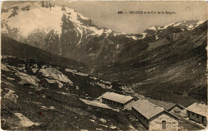 Carte postale ancienne Seloge et le Col de la Seigne