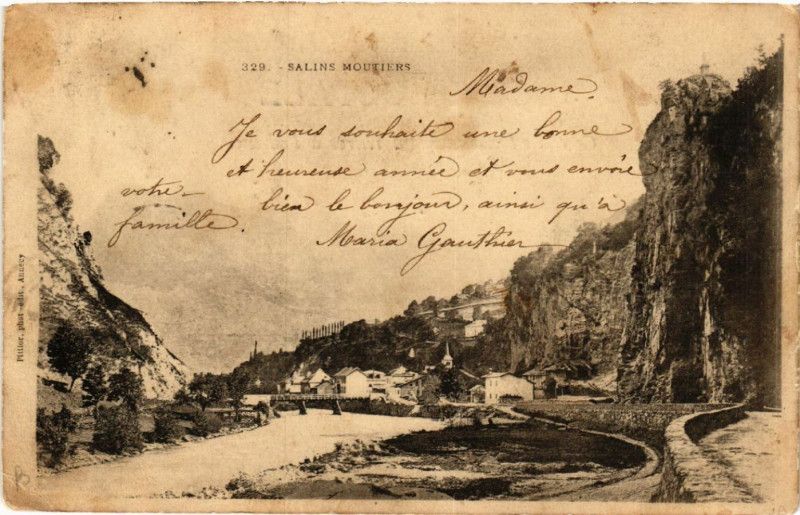 Carte postale ancienne Salins Moutiers à Moûtiers