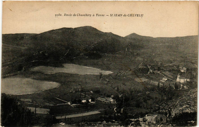 Carte postale ancienne Route de Chambery a Yonne - St-Jean-de-Chevelu à Chambéry