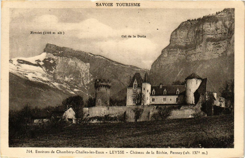 Carte postale ancienne Env. de Chambery-Challes-les-Eaux - Leysse - Chateau de la... à Challes-les-Eaux