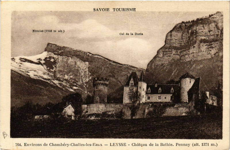 Carte postale ancienne Env. de Chambery-Challes-les-Eaux - Leysse - Chateau de la à Challes-les-Eaux