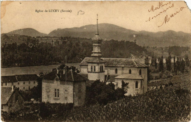 Carte postale ancienne Eglise de Lucey à Lucey