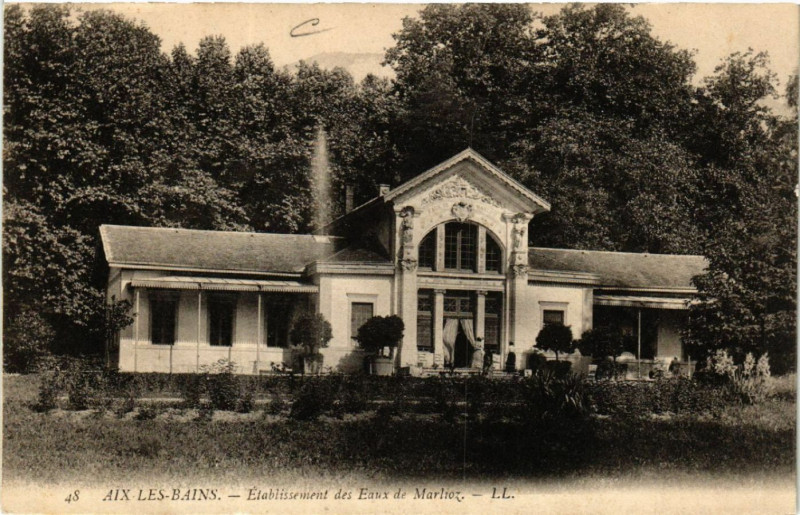 Carte postale ancienne Aix-les-Bains - Etabl. des Eaux de Marlroz à Aix-les-Bains