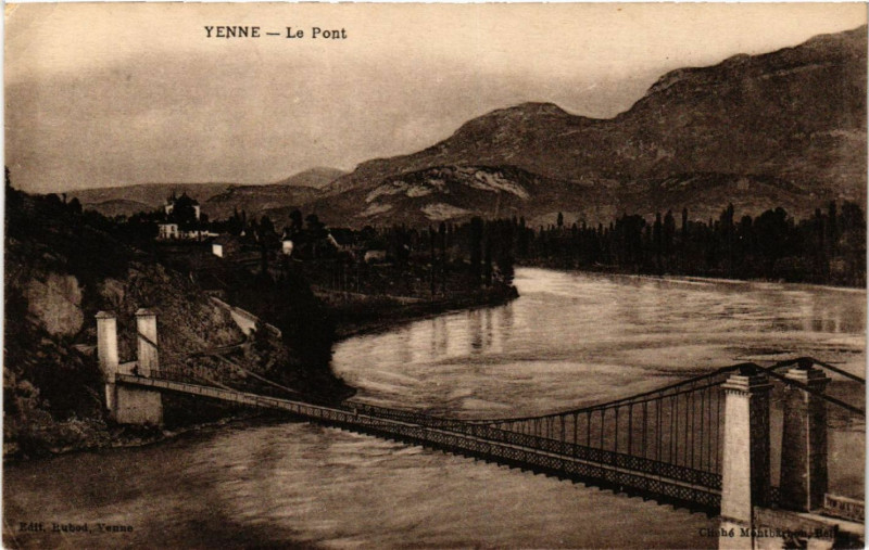 Carte postale ancienne Yenne - Le Pont à Yenne