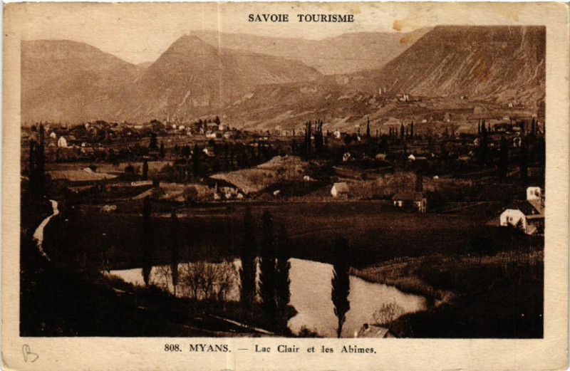 Carte postale ancienne Myans - Lac Clair et les Abimes à Myans