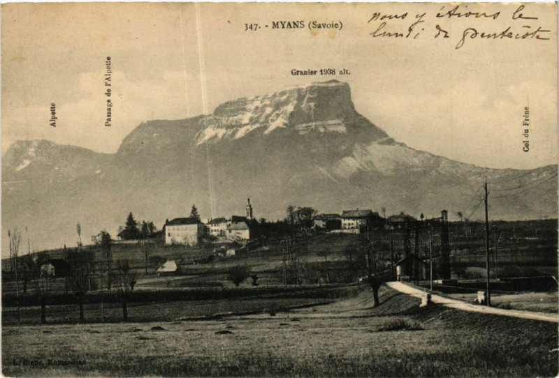 Carte postale ancienne Myans à Myans