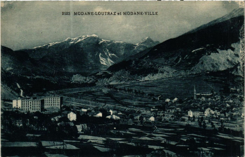 Carte postale ancienne Modane-Loutraz et Modane - Ville à Modane