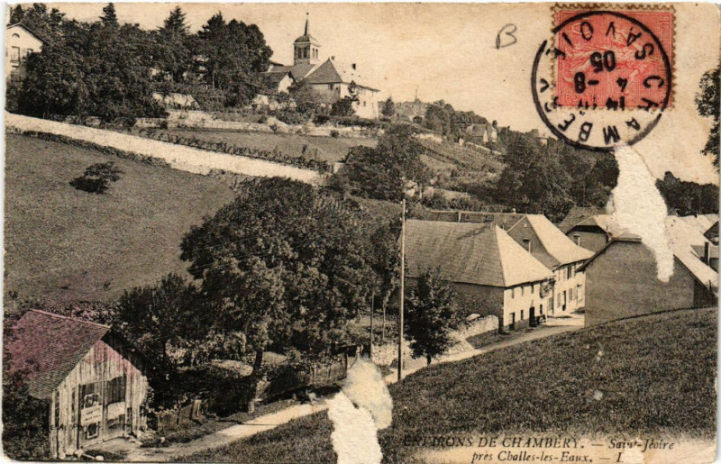 Carte postale ancienne Env. de Chambery - St-Jevire pres Challes-les-Eaux à Chambéry