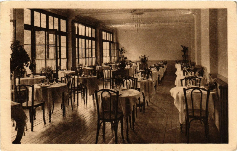 Carte postale ancienne Aix-les-Bains - Hotel de la Paix - Le Restaurant à Aix-les-Bains