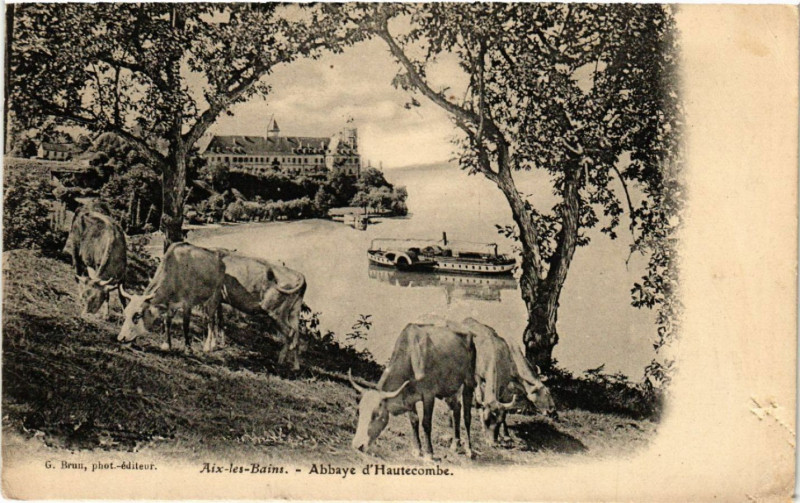 Carte postale ancienne Aix-les-Bains - Abbaye d'Hautecombe à Aix-les-Bains