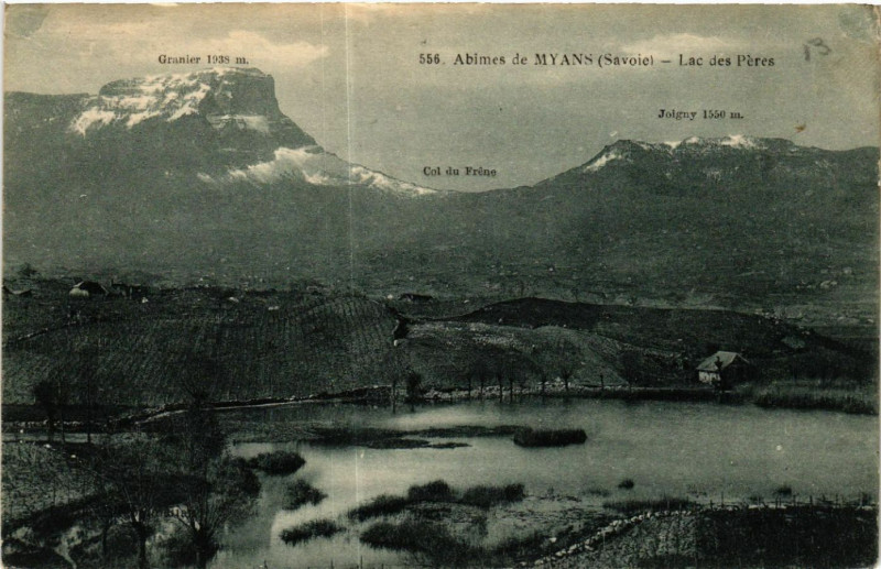 Carte postale ancienne Abime de Myans - Lac des Peres à Myans