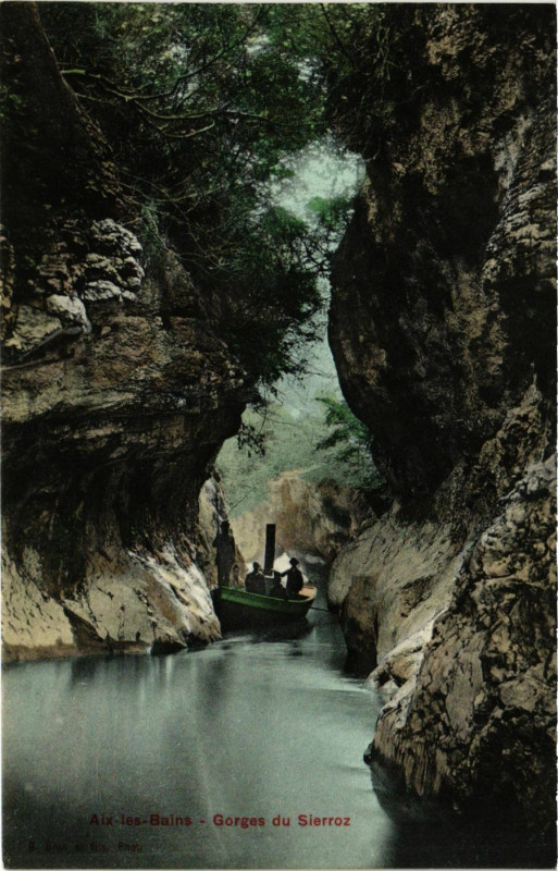 Carte postale ancienne Aix-les-Bains - Gorges du Sierroz à Aix-les-Bains