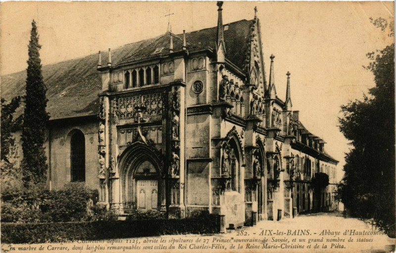 Carte postale ancienne Aix-les-Bains - Abbaye d'Hautecombe à Aix-les-Bains