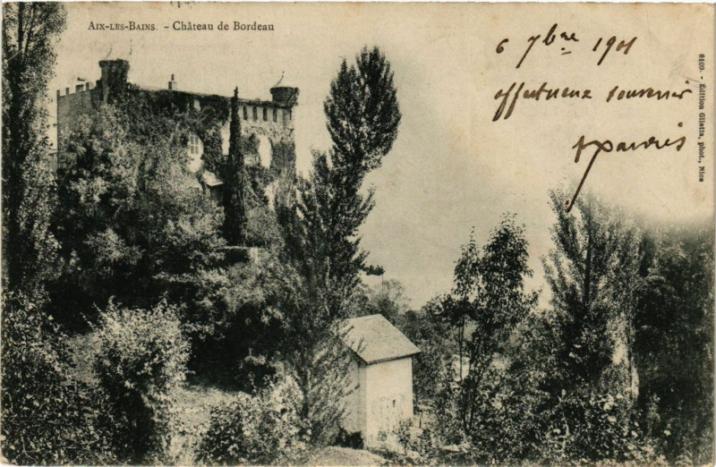 Carte postale ancienne Aix-les-Bains - Chateau de Bordeau à Aix-les-Bains