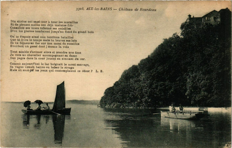 Carte postale ancienne Aix-les-Bains - Chateau de Bourdeau à Aix-les-Bains