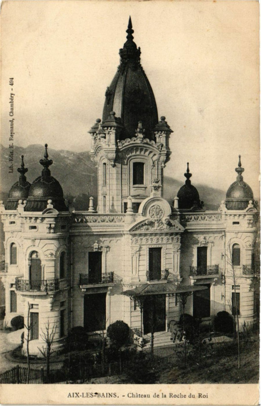 Carte postale ancienne Aix-les-Bains - Chateau dela Roche du Roi à Aix-les-Bains