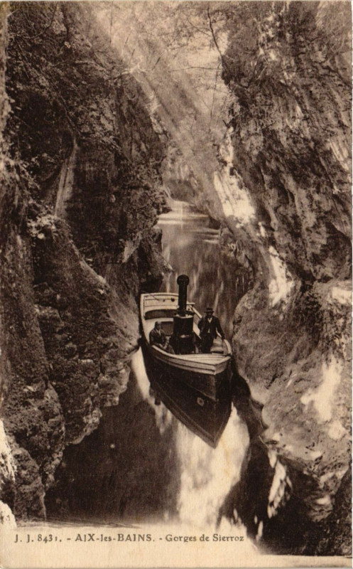 Carte postale ancienne Aix-les-Bains - Gorges de Sierroz à Aix-les-Bains