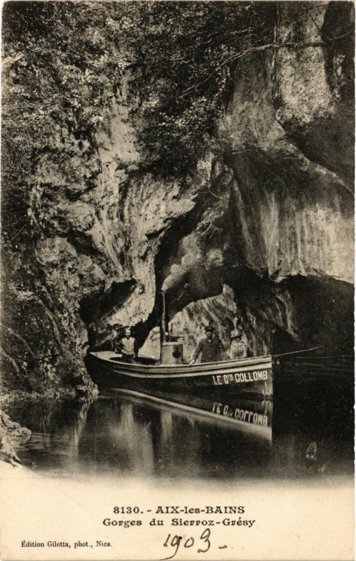 Carte postale ancienne Aix-les-Bains - Gorges du Sierroz-Gresy à Aix-les-Bains