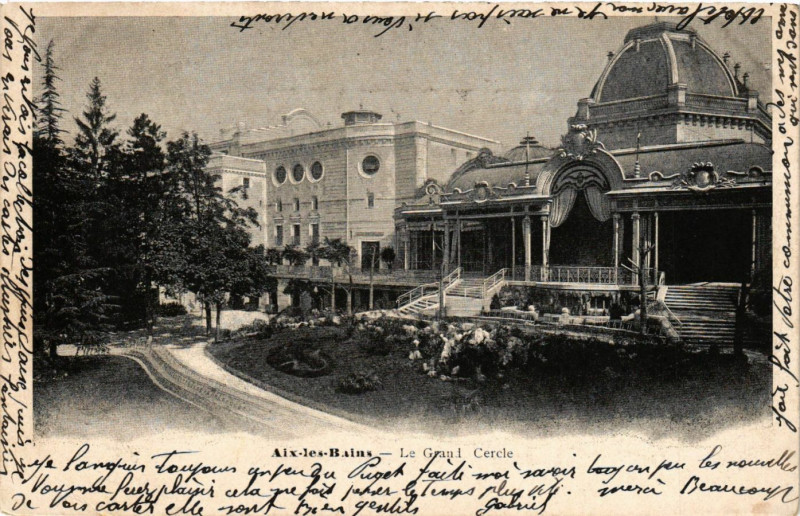 Carte postale ancienne Aix-les-Bains - Le Grand Cercle à Aix-les-Bains