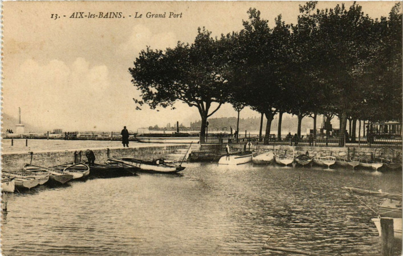 Carte postale ancienne Aix-les-Bains - Le Grand Port à Aix-les-Bains
