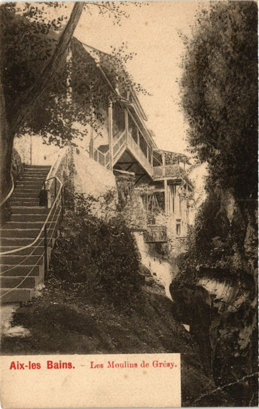 Carte postale ancienne Aix-les-Bains - Les Mouline de Gresy à Aix-les-Bains