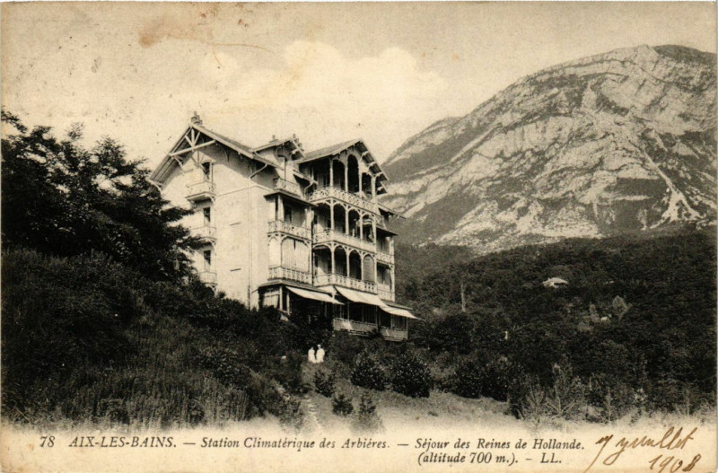 Carte postale ancienne Aix-les-Bains - Station Climaterique des Arbieres - Sejour des à Aix-les-Bains