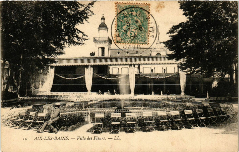 Carte postale ancienne Aix-les-Bains - Villa des Fleurs à Aix-les-Bains