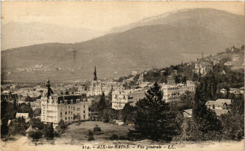 Carte postale ancienne Aix-les-Bains - Vue générale à Aix-les-Bains