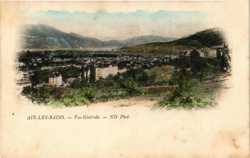 Carte postale ancienne Aix-les-Bains - Vue générale à Aix-les-Bains