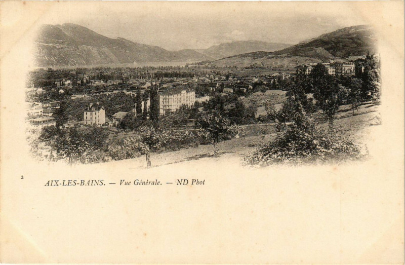 Carte postale ancienne Aix-les-Bains - Vue générale à Aix-les-Bains