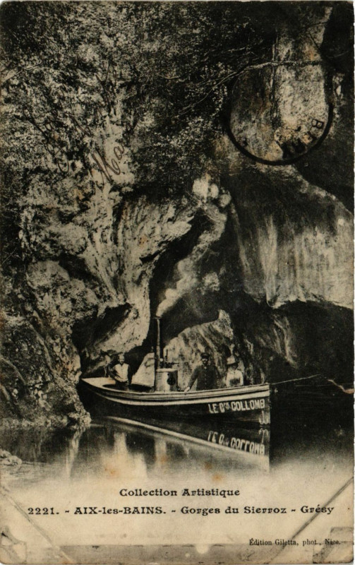Carte postale ancienne Aix-les-Bains - Gorges du Sierroz - Gresy à Aix-les-Bains