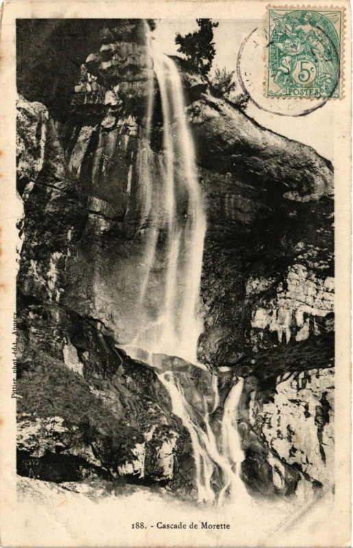 Carte postale ancienne Cascade de Morette