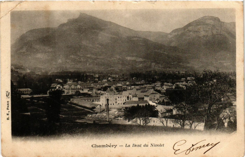 Carte postale ancienne Chambery - La Dent du Nivolet à Chambéry